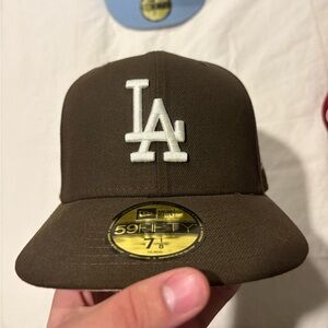 Los Angeles Dodgers New Era 50th Anniversary Cream Undervisor Fitted Hat
